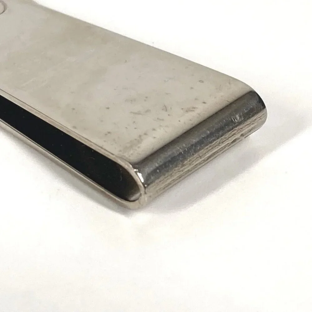 CARTIER logo Wallet Money clip SS Silver